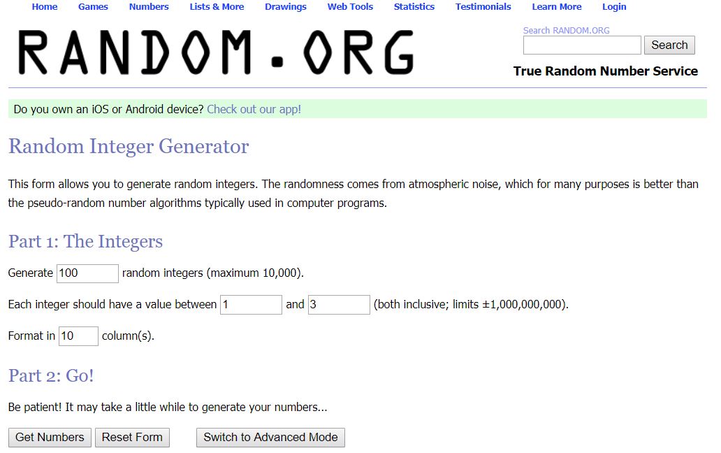random assignment generator online